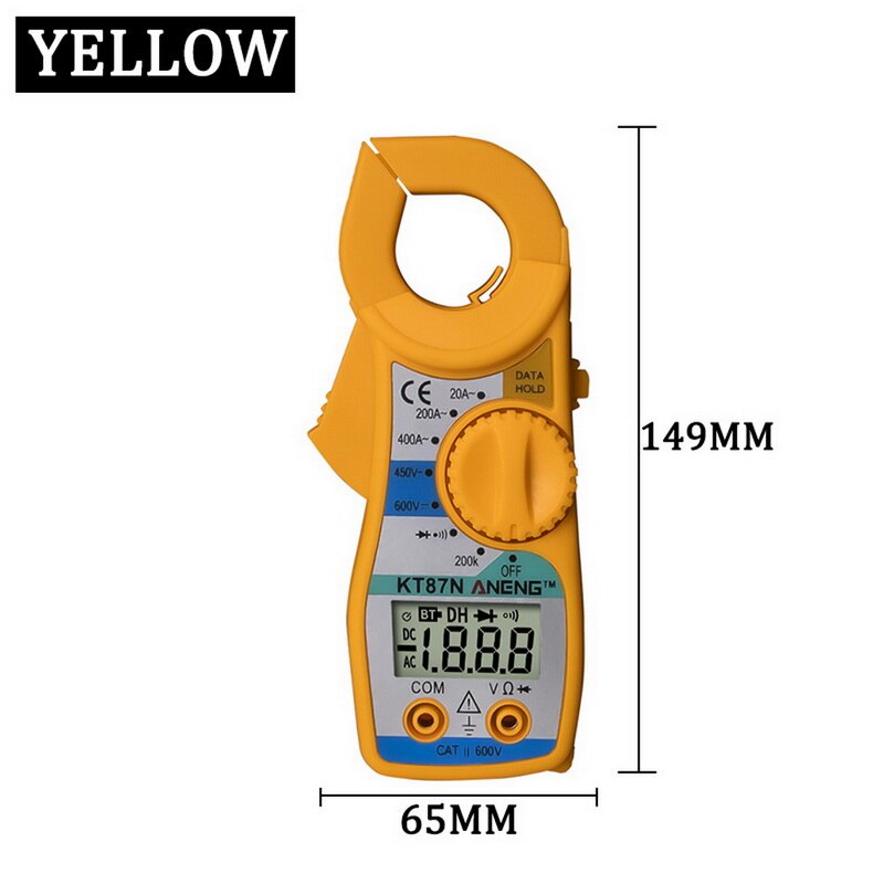 Digital Current Clamp Ammeter AC DC Voltmeter Tester Electrical Multimeter Clamp FireWire Identify Ammeter Voltmeter Ohmmeter: 5