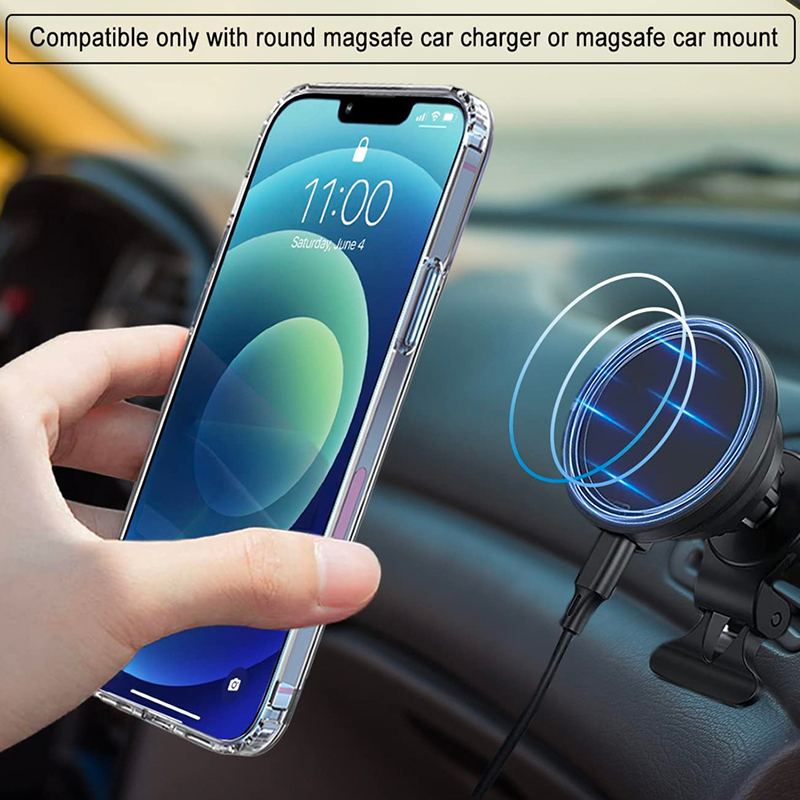 Magnetiskt telefonskal för trådlös laddning iphone 16 15 pro max plus 14 13 12 mini 11 mobilskal stötsäkert genomskinligt bakstycke