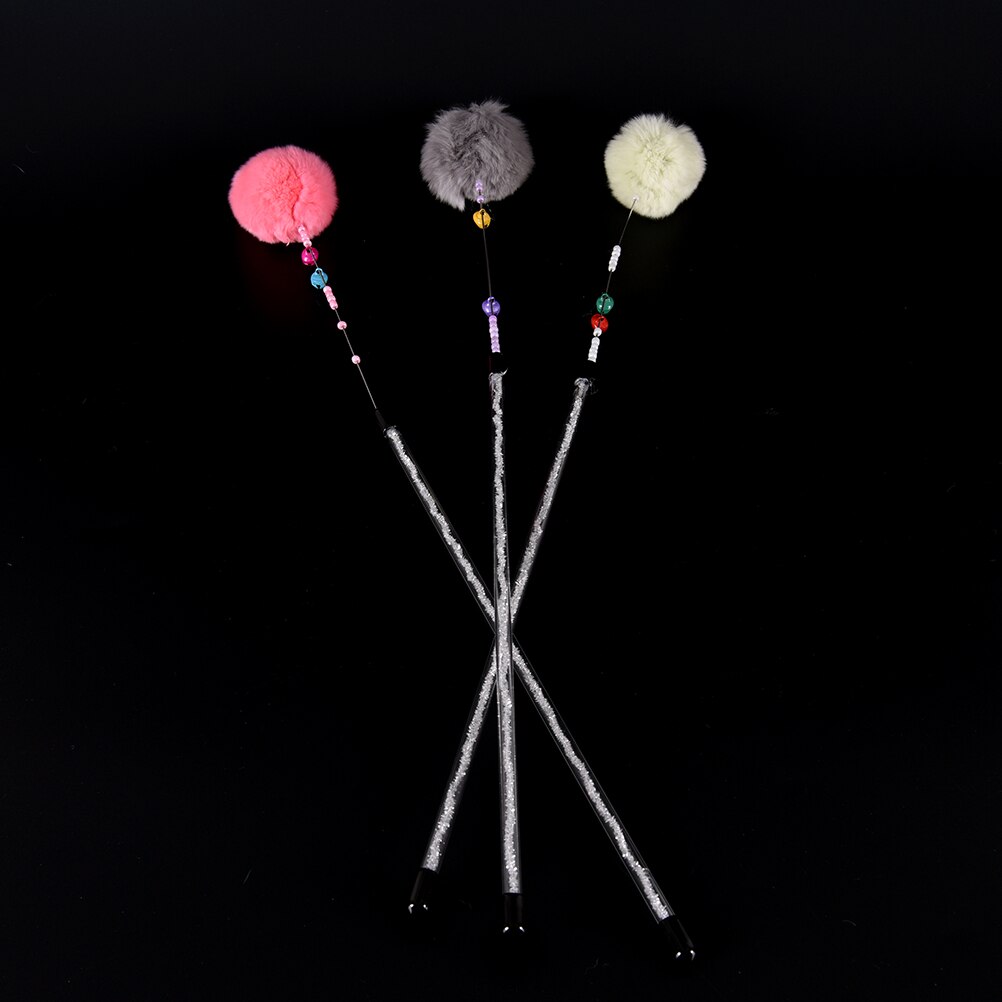 1pc katten plaagspeeltjes, kleurrijke, pluizige bal, huisdier, hond, puppy, katten plaagstokje, bel, interactief, grappig speelgoed