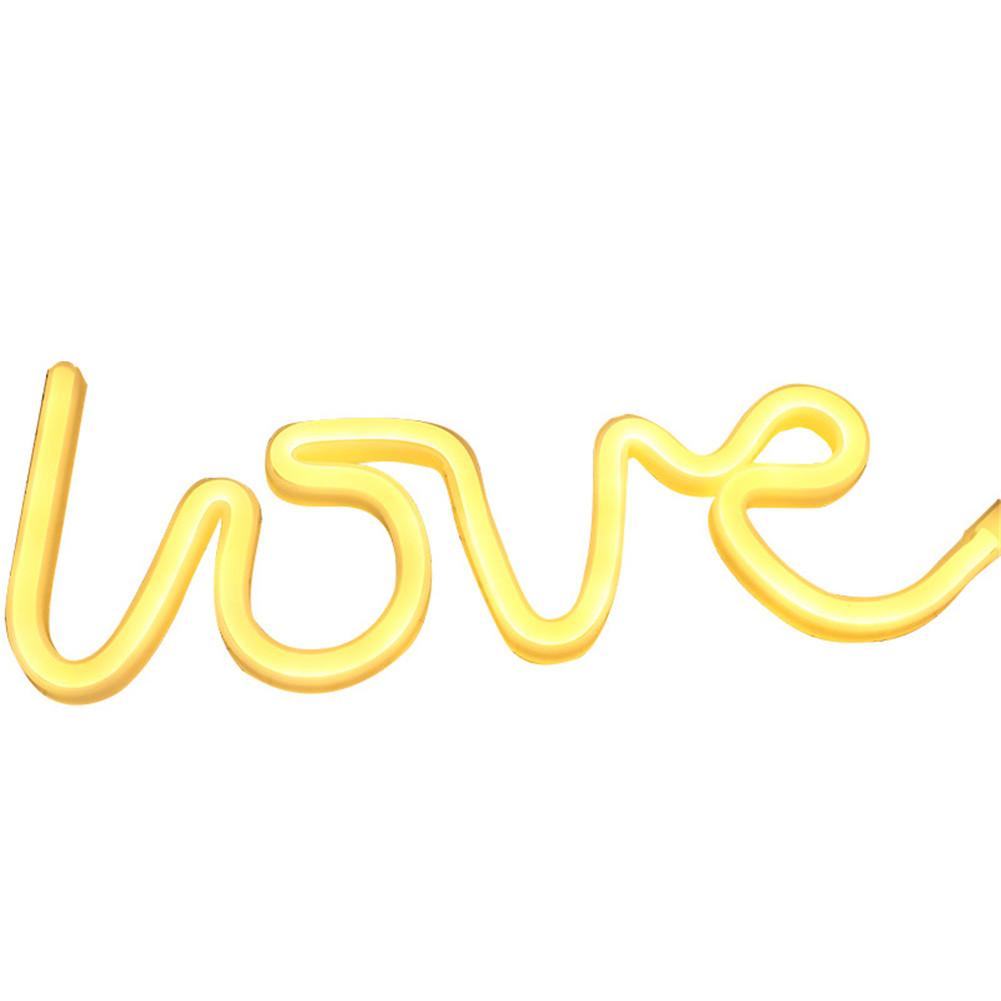 LED Neon Light Sign LOVE HEART Wedding Party Decoration Neon Lamp Valentines Day Anniversary Home Decor Night Lamp