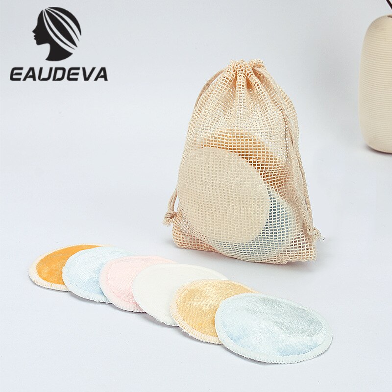 1PC Reusable Microfiber Bamboo Makeup Remover Pad Washable Rounds Cleansing Facial Cotton Makeup Removal Sponge
