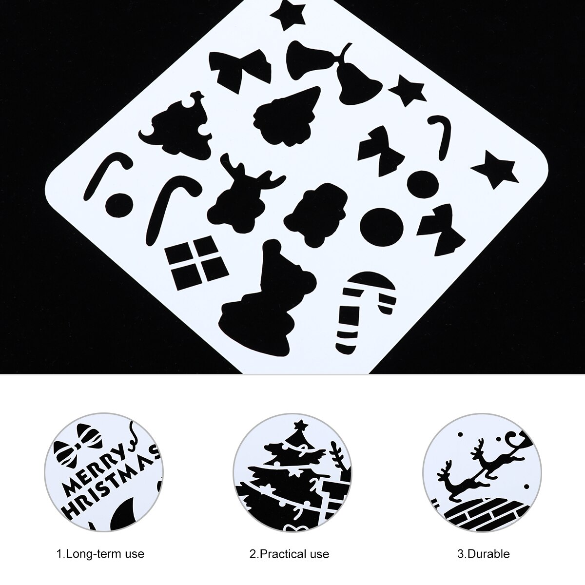 16 Sheets Christmas Pattern Stencil Painting Drawing Template Painting Stencil