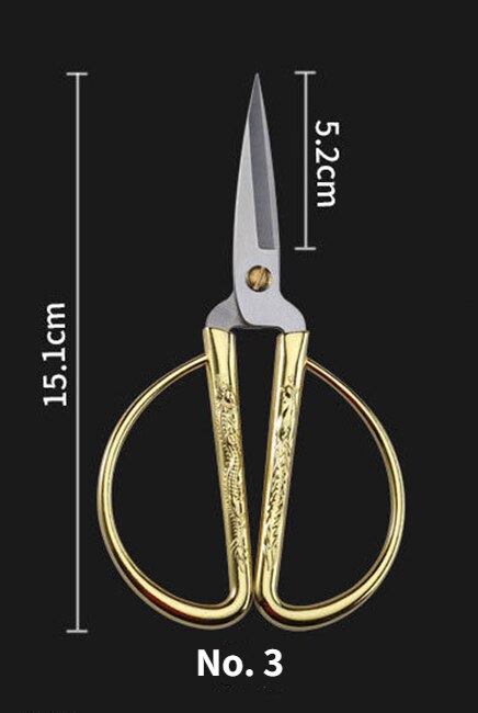 Household Festival Ribbon Cutting Alloy Stainless Steel Scissors Sewing Scissors Embroidery Scissors Sewing Supplies: J3