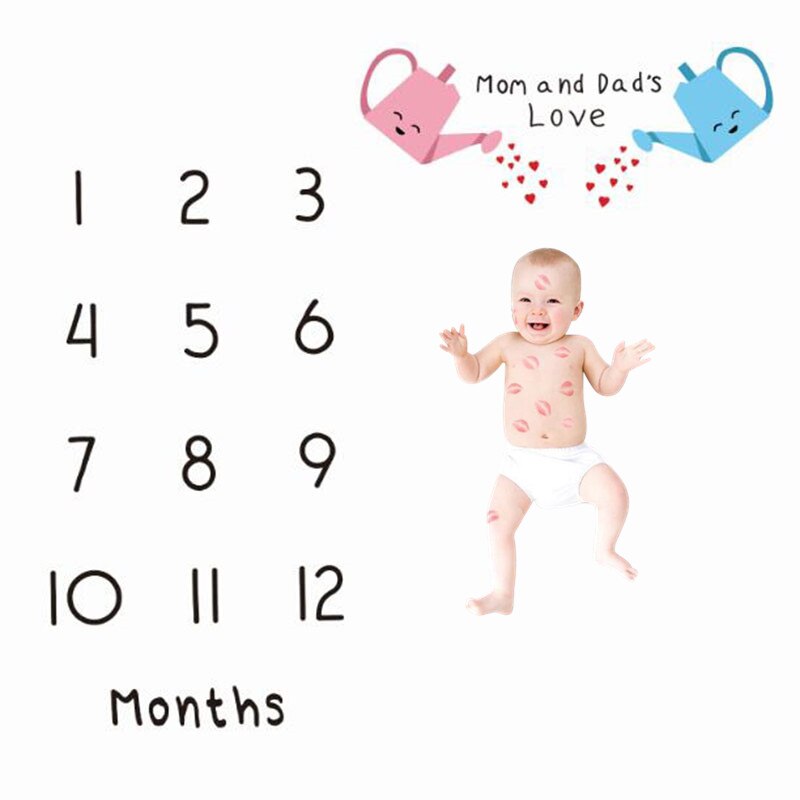 Infant Photography Props Nordic Baby Days Months Years Photo Background Cloth Blanket Child Room Decoration 100*100CM
