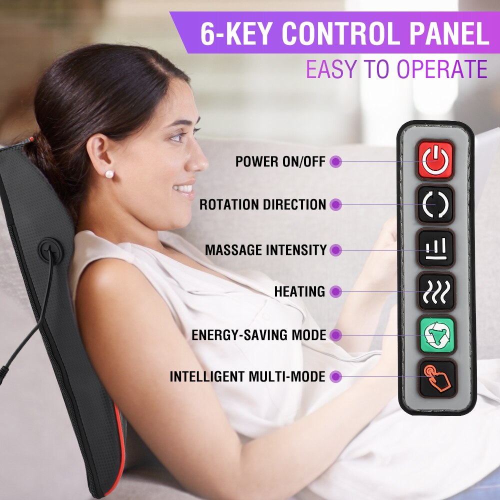 Masseur électrique de cou, oreiller chauffant pour Massage des épaules et du dos, coussin masseur de tête et de dos, équipement de soins de santé