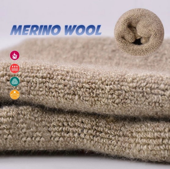 Unisex 80%  merino ull sokker for menn kvinner tykkere varme turpute sokker sports merino ull sokker 4 par euro str 40-45