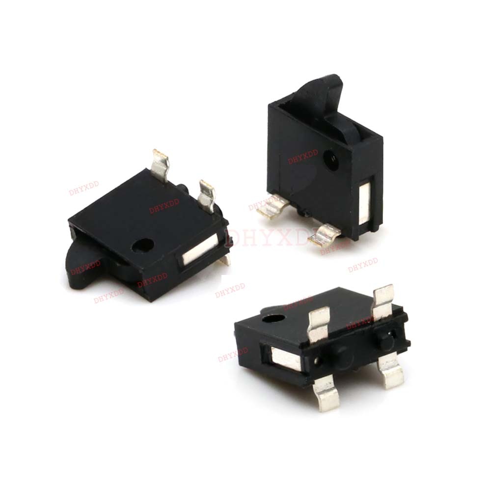 10pcs 4 Pin Mini Slide Switch Reset Micro Toggle Switch Miniature Switch Limit Vertical Black Columnar 12V 50mA