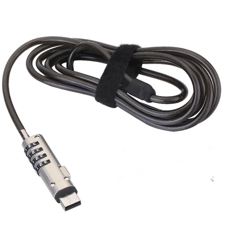 4 Digital Universal Lock USB Laptop Security Cable Lock for Computer