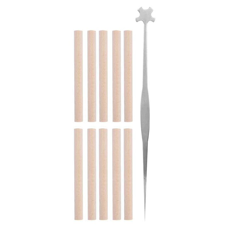 Violin Sound Post Setter with 10 Sound Post Column Upright Stainless Steel Column Hook Tool Strings Instrument Part: Default Title