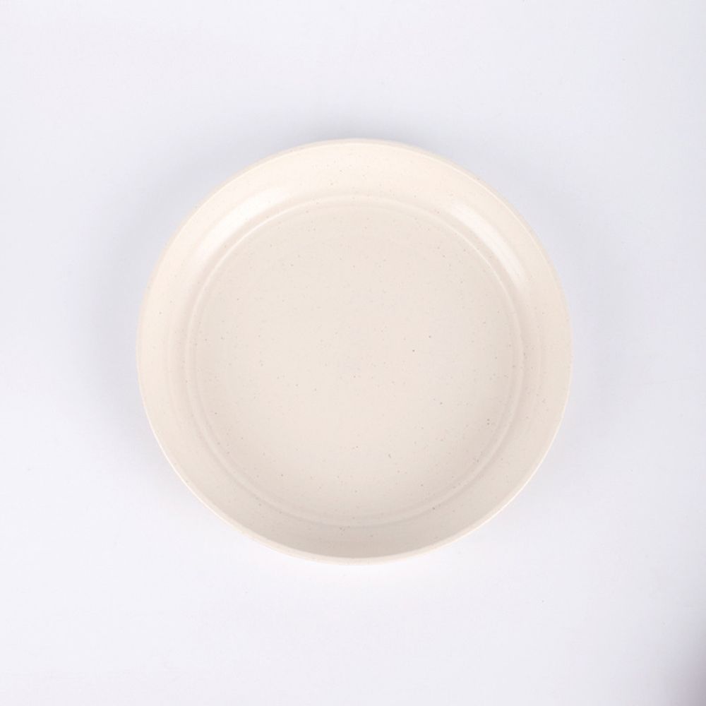 Household Nordic Wheat Straw Lightweight Snack Vegetable Dinner Plates Plate Dish Tray: beige / S
