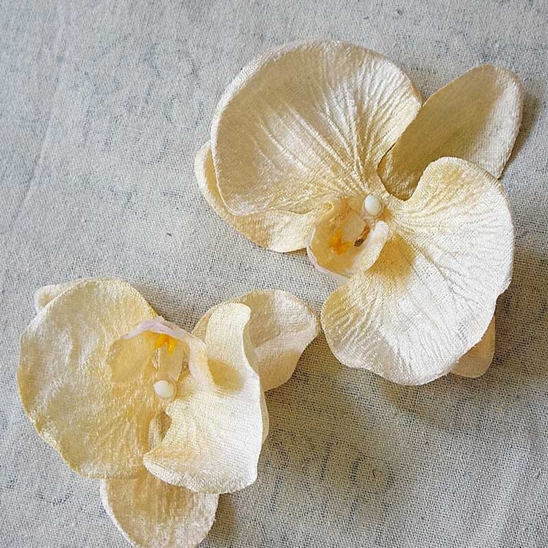 10 stk sommerfugl orkidé scrapbooking bryllup blomst væg brude tilbehør diy kasse sko hat dekoration kunstige blomster: 2