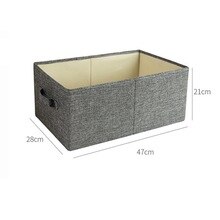 Clothing Storage Boxes No Smell Polyester Fabric Storage Baskets Organize Living Clothes Storage Box, Drawer Type Clothes Cloth: M gray