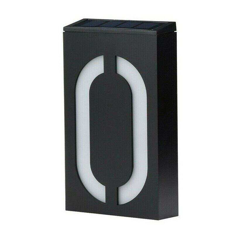 House Number Doorplate Digital Solar Light LED Address Signs Door Number Digits Wall Mount Number For Home: Digital 0