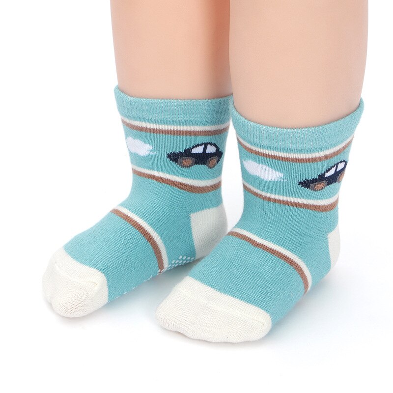 5 Paare/los Cartoonbaby Socken freundlicher Baby Jungen nicht-Schleudern Socken 1-3-jahr