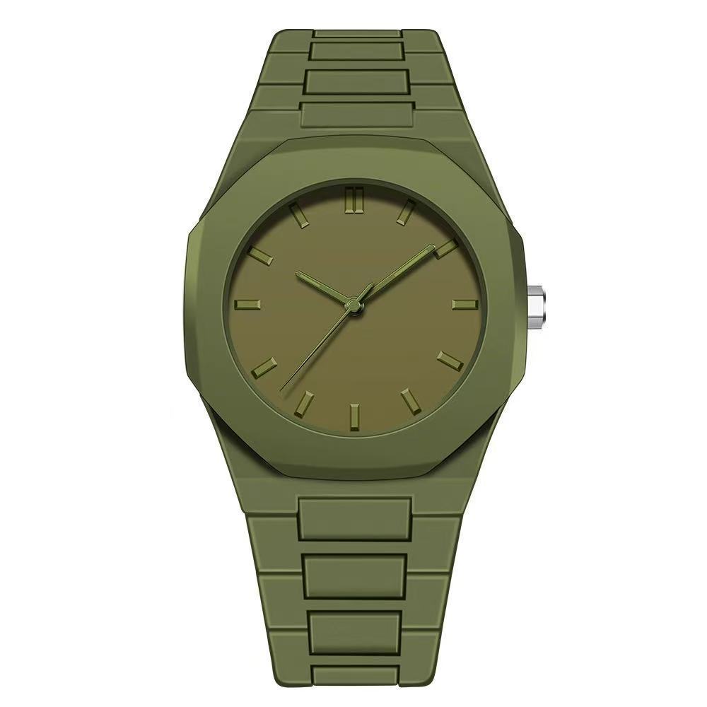 Eksklusive, eksklusive og trendy kvartsure til studerende: moderigtige, vandafvisende og stilfulde armbåndsure.: Grøn