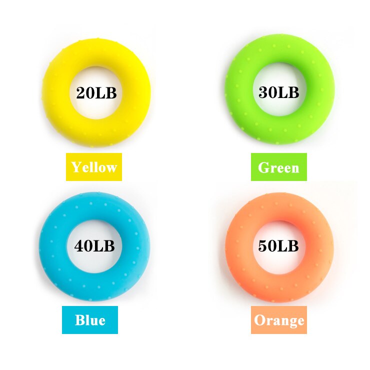 Hand Grip Finger Pow Trainer Solid Silicone Rubber Ring Hand Expander Exerciser Fingers Gripper Powerball Hand Exerciser Grip