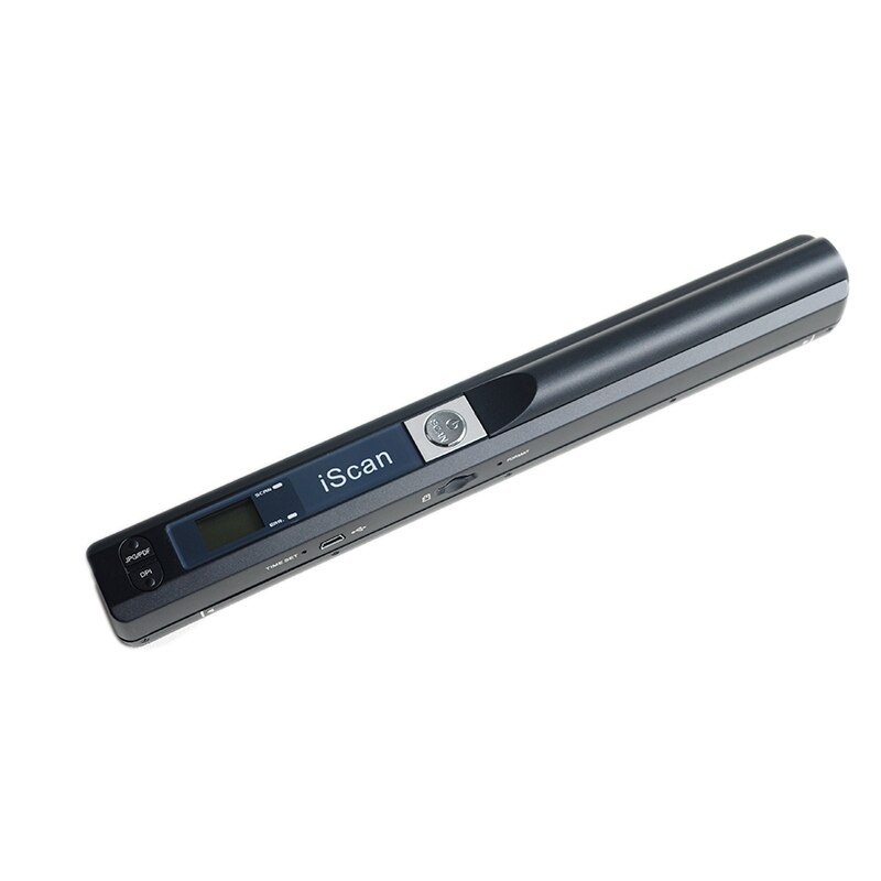 Escáner portátil de documentos de mano 227X20X20mm 900 DPI USB 2,0 LCD soporte de pantalla JPG / PDF Selección de formato: Black