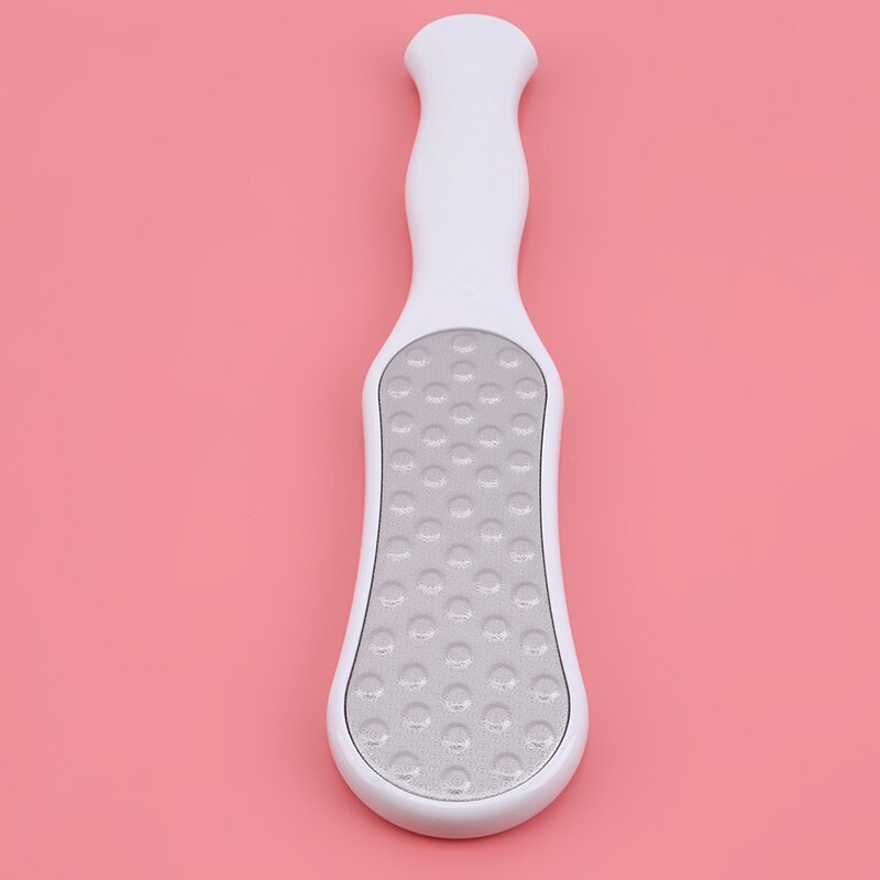 1pc rustfrit stål praktisk fod rasp hæl fil hård død hud callus remover eksfolierende pedicure pleje værktøj: Hvid