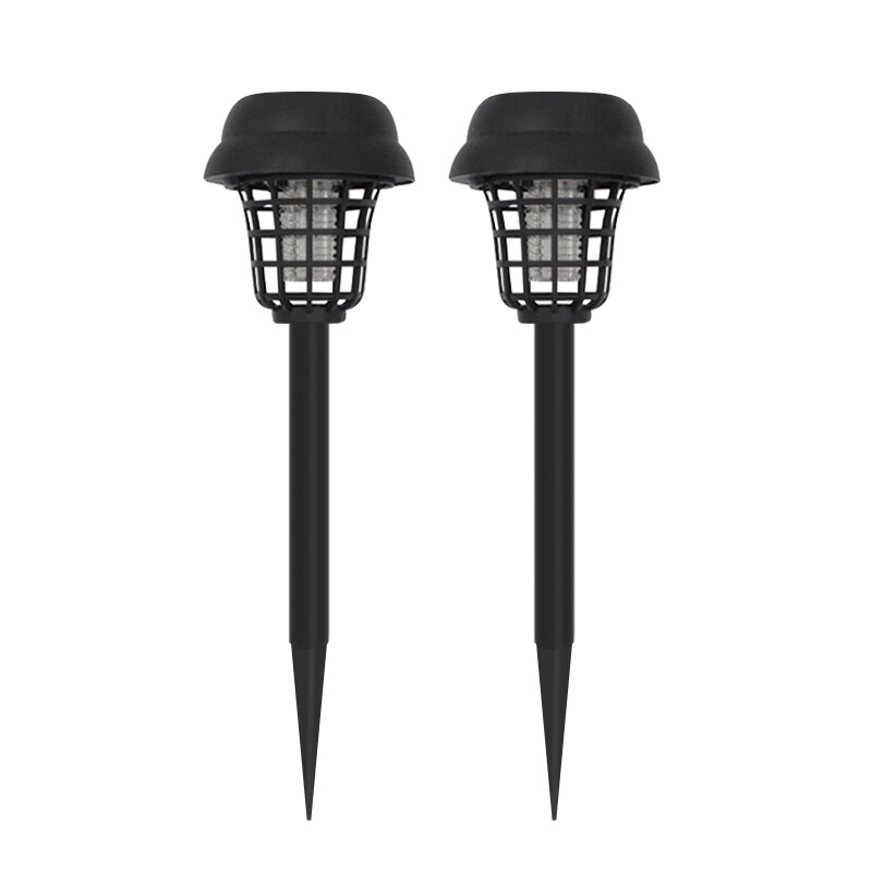 Solar Power Elektrische Muggen Killer Lamp Regendicht Anti Muggenval Muggenspray Kills Vliegt Bug Zapper Outdoor Tuin: 2 Pcs Solar Lamp