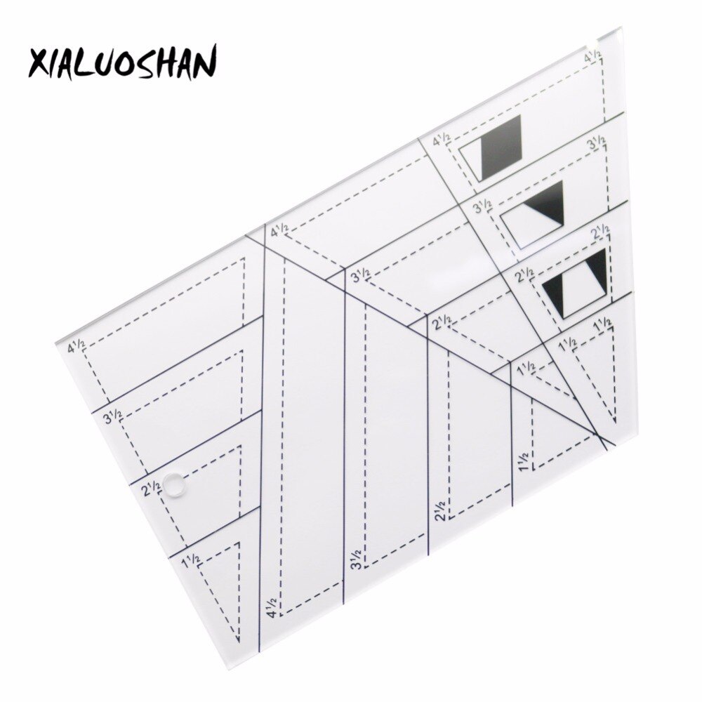 Drawing Ruler Tool Trapezoid Polygon Transparent Acrylic Sewing Patchwork Craft Scale Ruler Office School Supplies