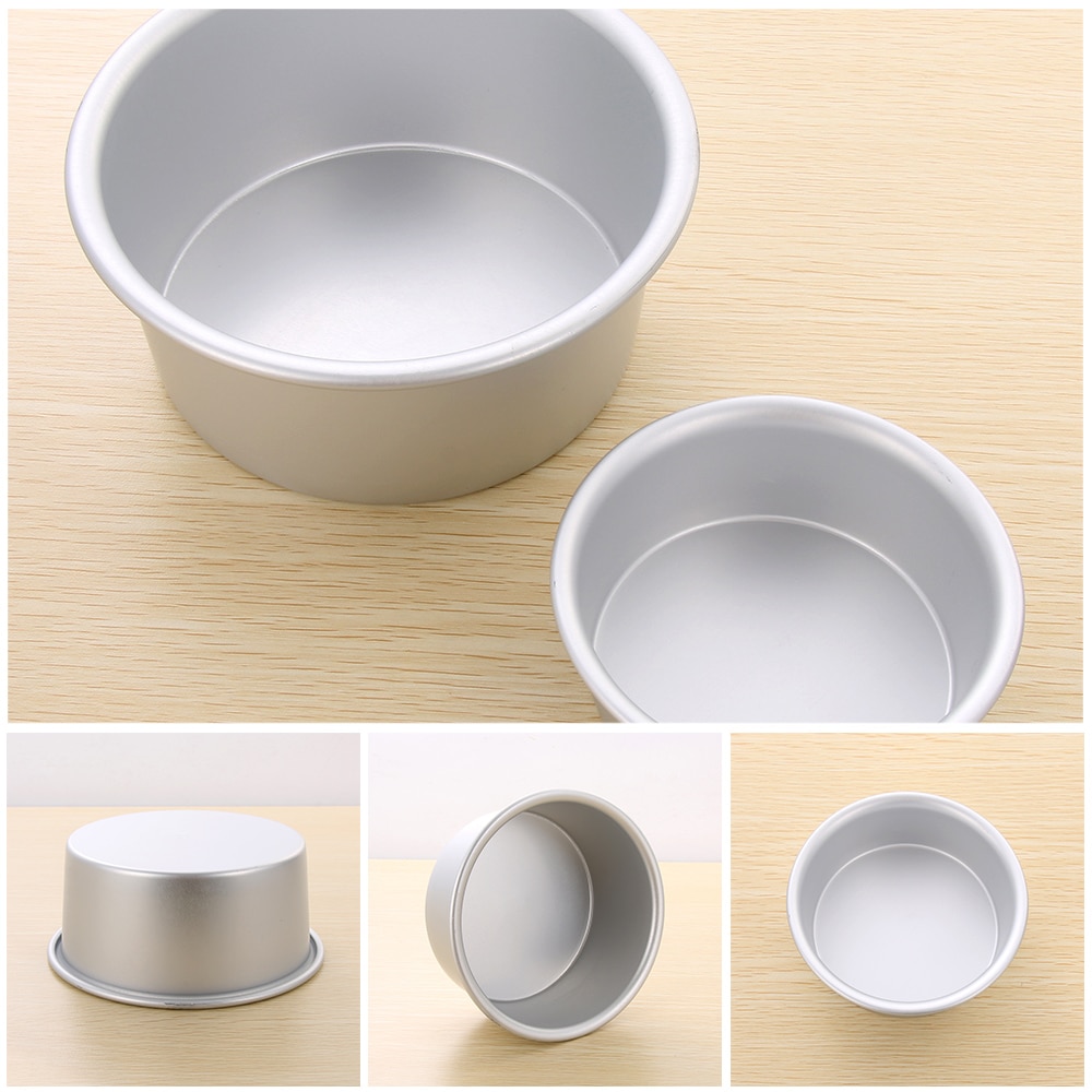 4/6/8/10inch Aluminium Cake Pan Tray Mould Vaste Bodem Bakvormen Ronde Patroon Keuken puddingvorm Bakken Tools