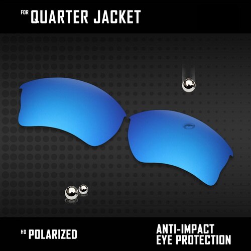 Oowlit-lenzen vervangen voor oakley quarter jacket  oo9200 zonnebril gepolariseerd - meerdere kleuren: Ijsblauw