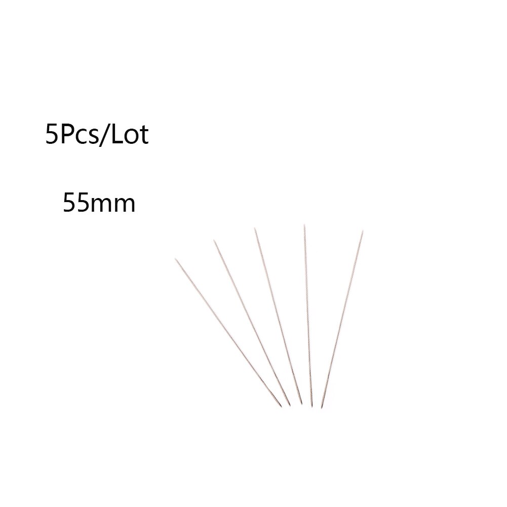 5pcs Central Opening Needles Stainless Steel Curved Beading Needles Tools for Jewelry Making Threading String Cord Easy: 55mm