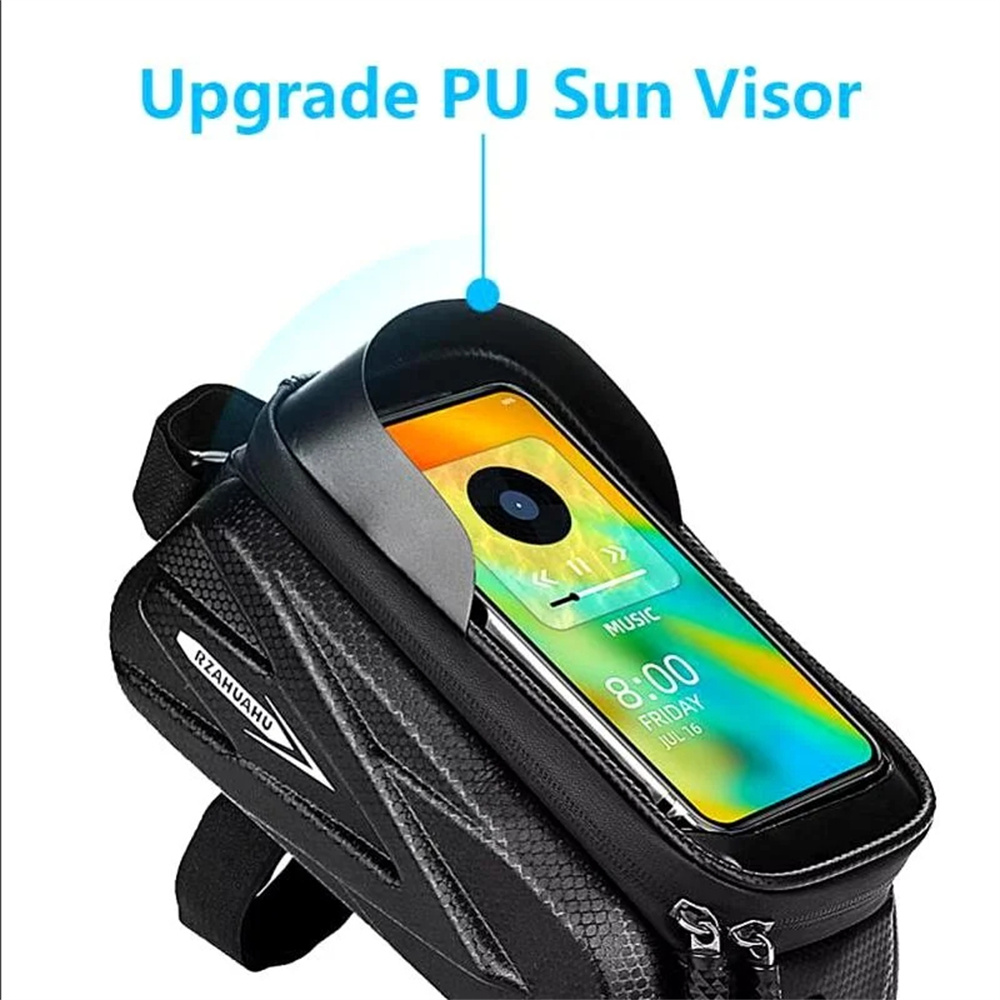 Sac de vélo à coque rigide pour écran tactile, étui de rangement étanche pour téléphone, tube avant de VTT