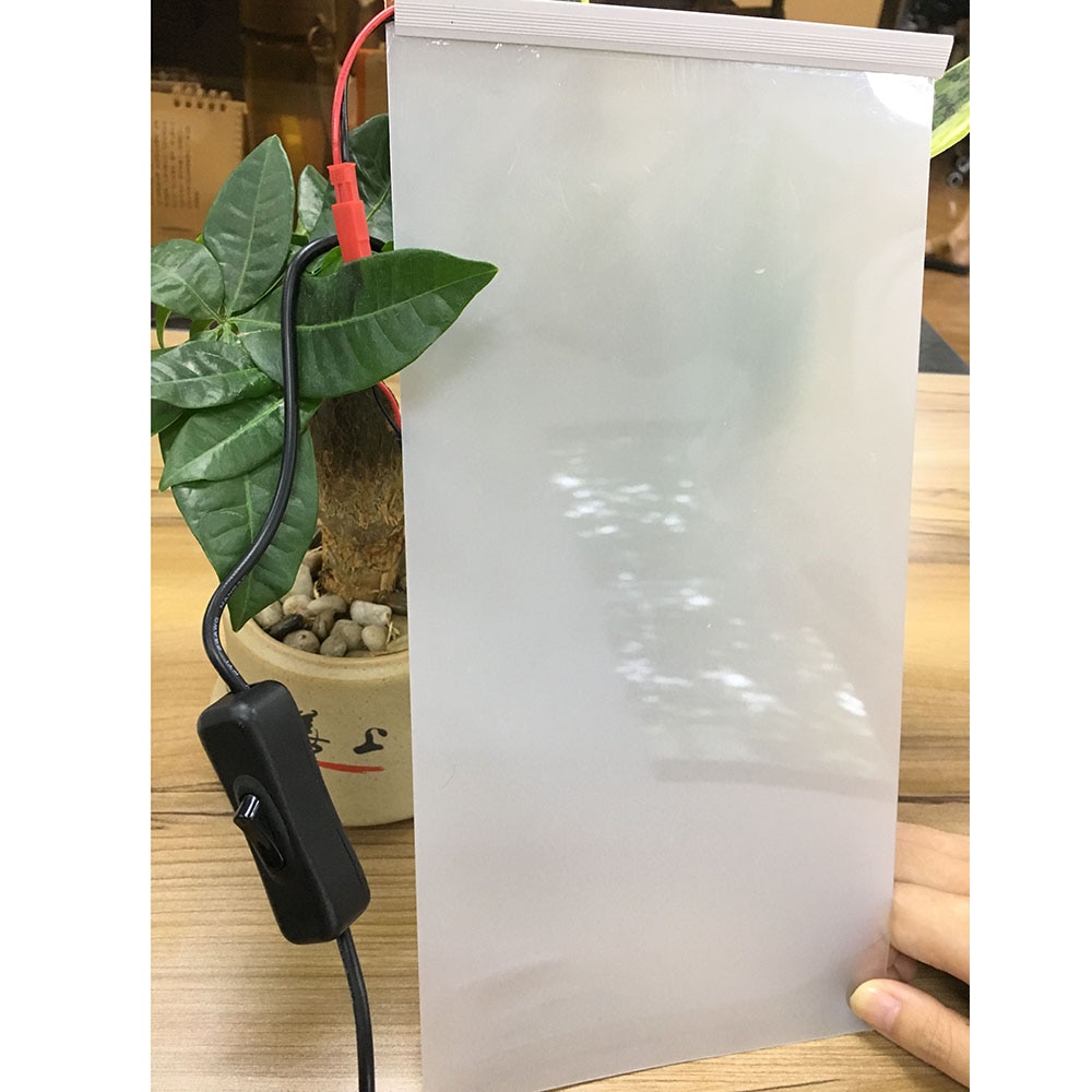6 "  x 12 " hvid pdlc smart film eglass omskiftelig glasfarve elektrokromisk vinyl