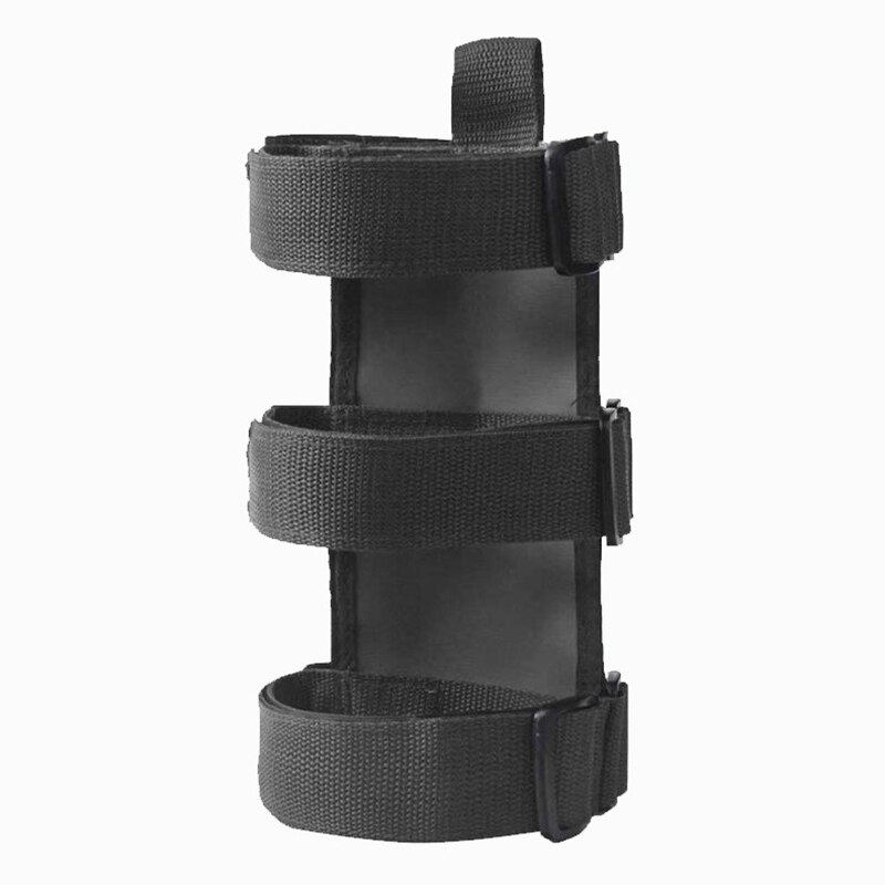 Bil veltebøyle brannslukningsapparat holder biltilbehør brannslukningsapparat feste stropp for jeep wrangler tj jk  jl 97-18: Svart