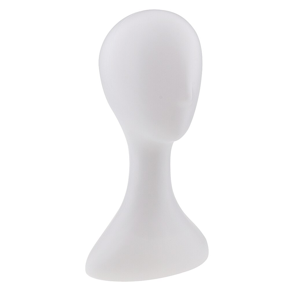 Plastic Vrouwelijke Mannequin Hoofd Model Pruik Zonnebril Hoed Weergave Maken Styling Maniquin Pruik Hoofd: White