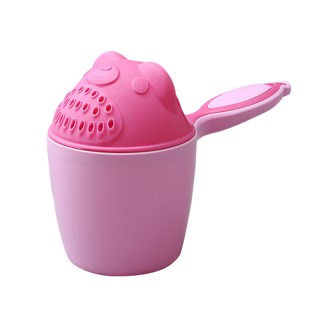 Baby Shower Bath Water Swimming Bailer Shampoo Wash Cup Children Shower Bath Accessories Pink and Light green: Pink