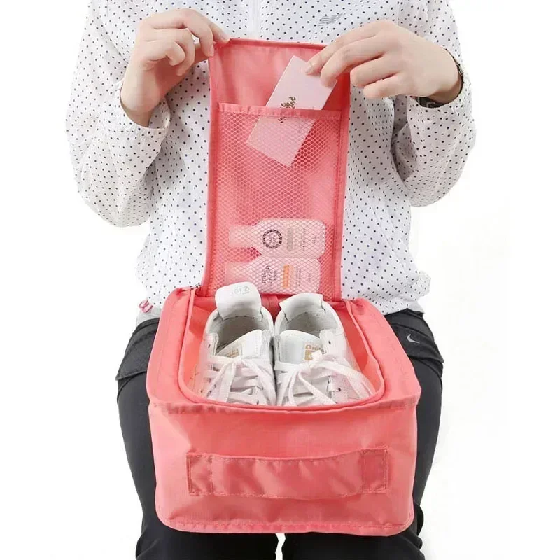 Reiseaufbewahrung, tragbare Sneaker-Tasche, wasserdicht, atmungsaktiv, Einzelschuh-Aufbewahrungstasche, faltbar, tragbar, kleine Schuhtasche, 6 Farben
