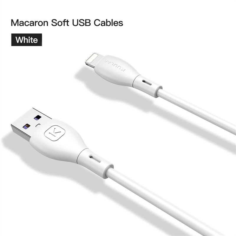 Kuulaa Vloeibare Siliconen Kabel Voor Iphone 11 Pro Max X Xr Xs 8 7 6 6S 5 5S se Ipad Opladen Charger Cord Draad Voor Iphone Kabel: White / 1m