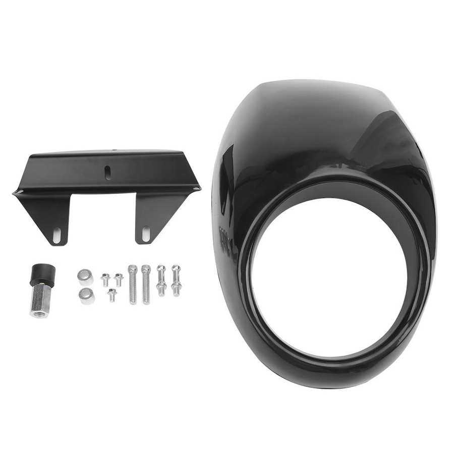 Motorcycle Parts Universal 6in Glossy Motorcycle Fairing Replacement Motorcycle Modification Accessory Headlight Fairing