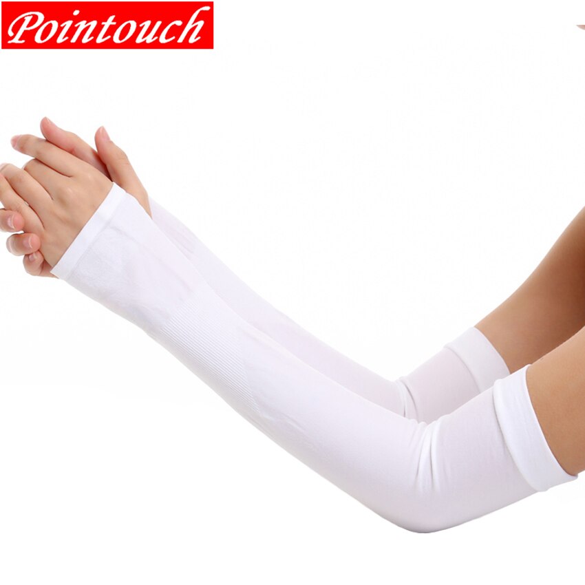 Guantes largos protección de mano Solar UV funda protectora de brazo mangas de seda hielo Protector solar mangas exteriores brazo calentador media mangas para dedos