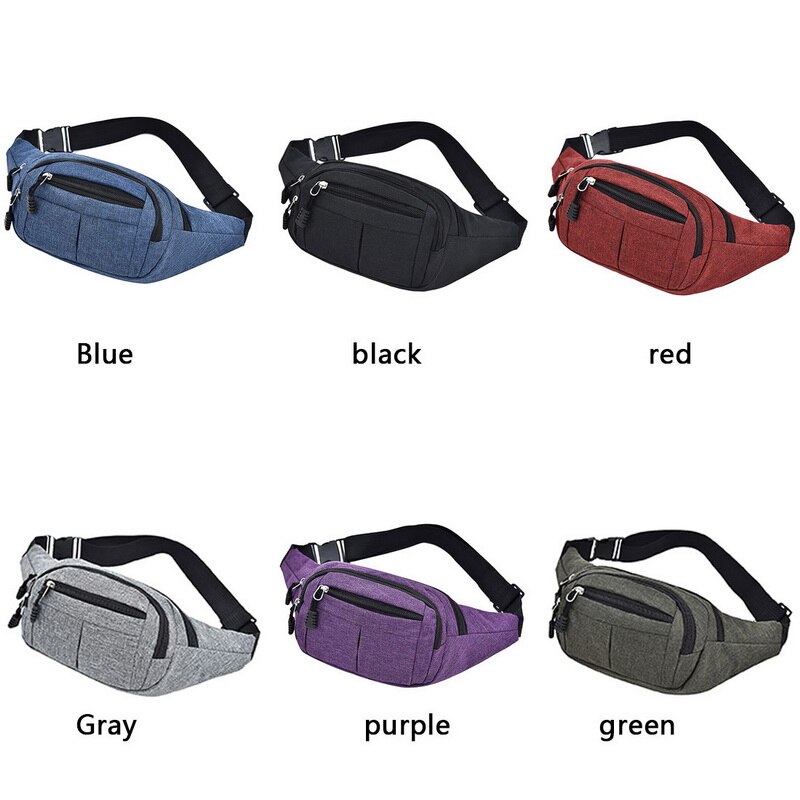 Unisex Mannen Vrouwen Unisex Casual Reizen Heuptas Fanny Taille Pack Rits Outdoor Sport Schoudertas Mobiel Borst Hip Pack