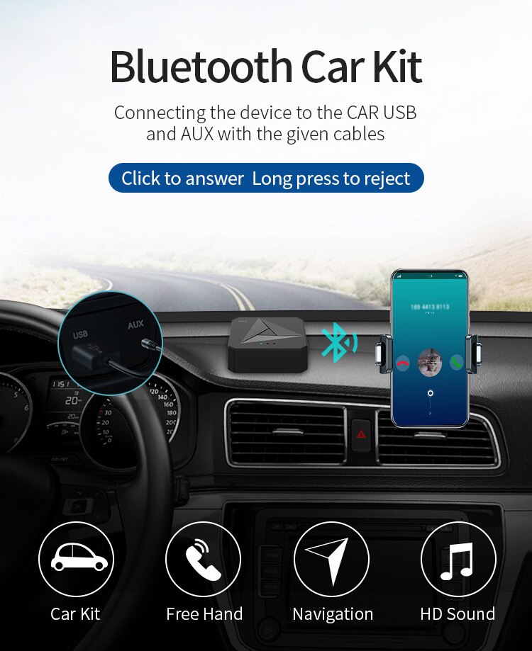 M21 Bluetooth Receiver & BT Transmitter 2-in-1 Bluetooth Transmitter NFC Bluetooth Receiver For IPhone/iPad/iPod Touch/Android