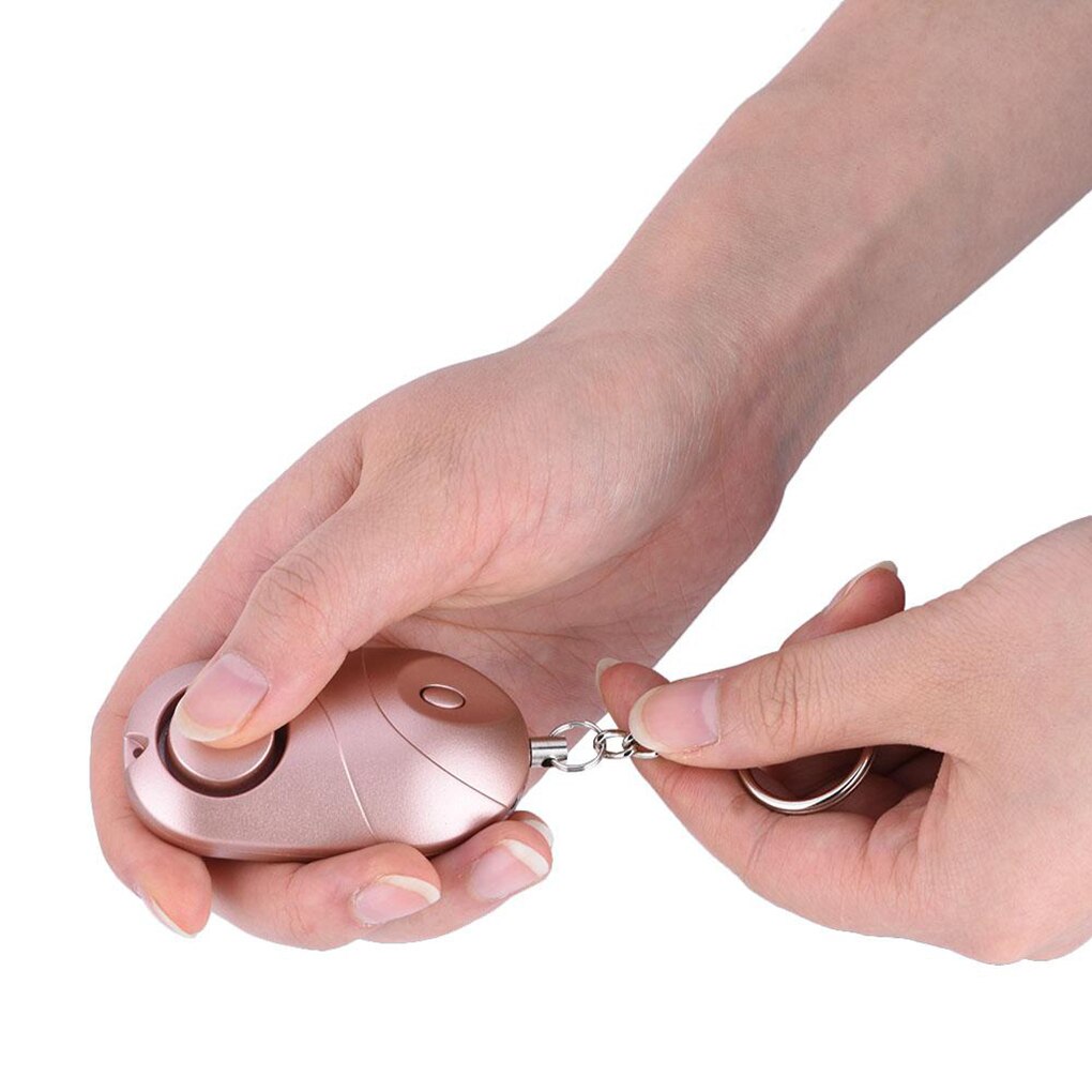Women Elderly Kids Loud Security Alarm Portable Emergency Alert Keychain LED Light 130dB Volume
