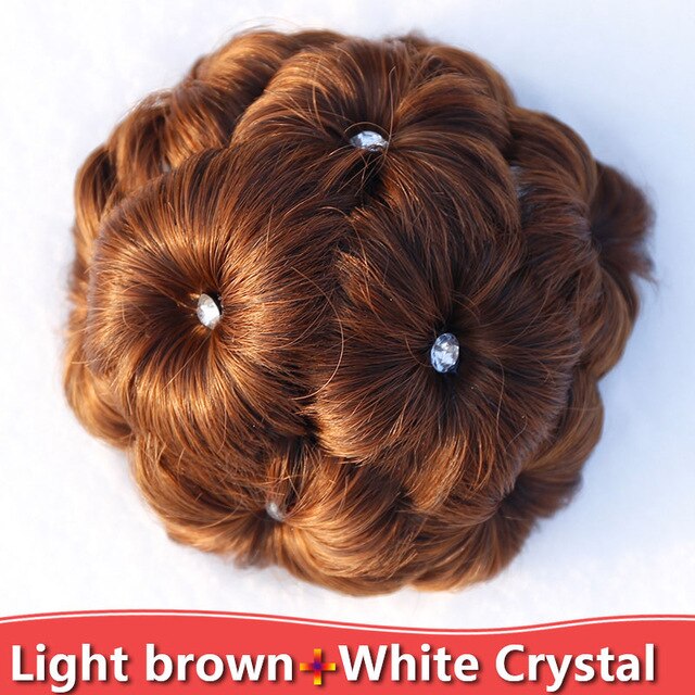 AOSIWIG Hair Curly Chignon Bun Donut Clip In Hairpiece Extensions For Women Synthetic High Temperature Fiber Chignon: 4/30HL