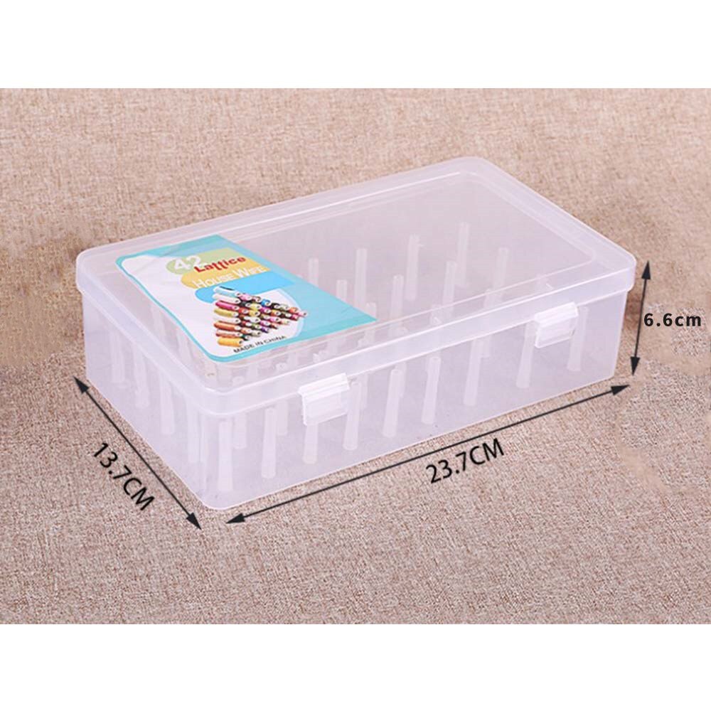 Sewing Thread Storage Box Can Hold 42 Pieces Spools Bobbin Carrying Case Container Holder Craft Spool Organizing Case