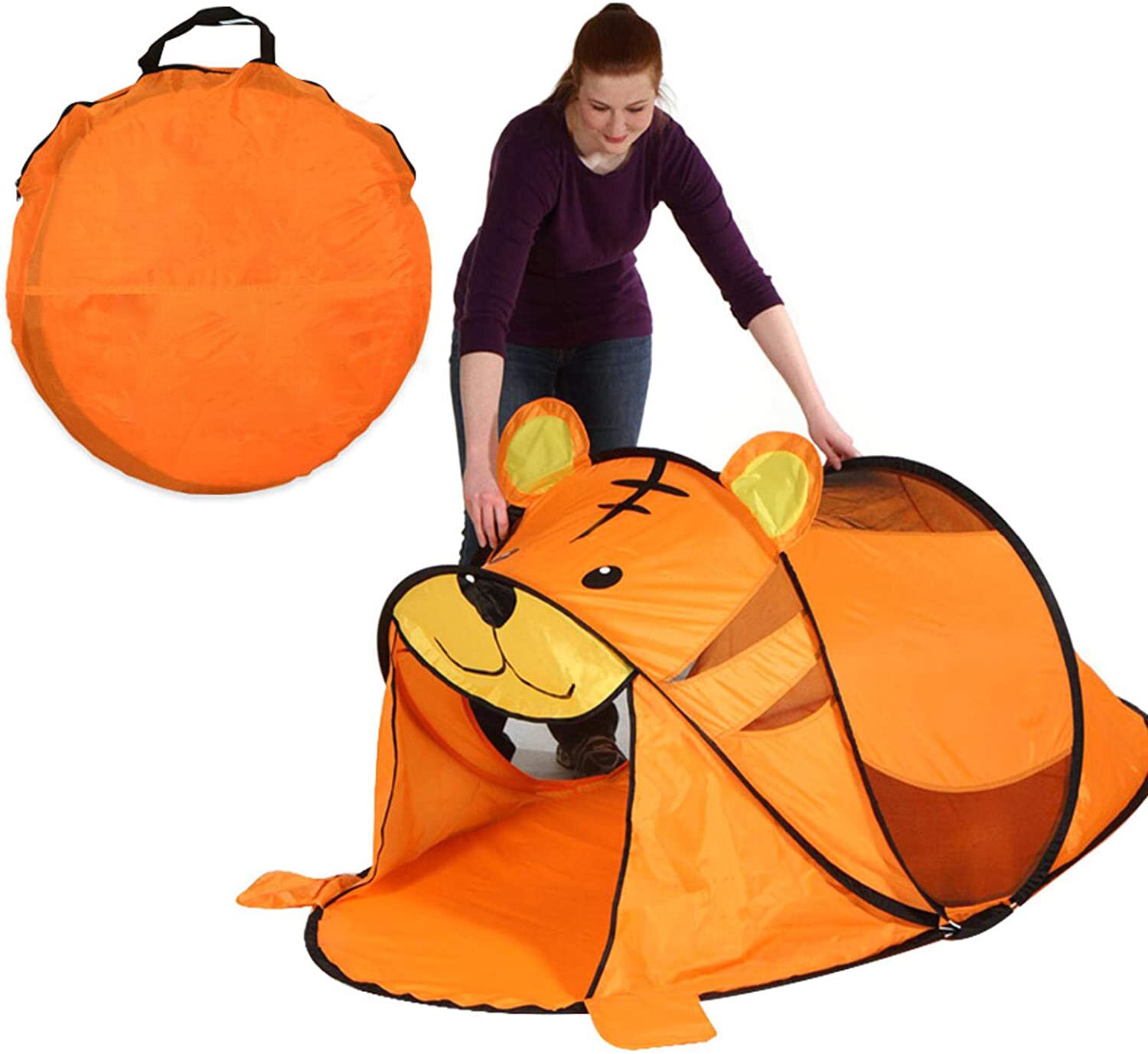 Children Outdoor Tent, Cartoon Bear Tiger Bear Panda Tent Beach Play Game House Play Kids Indoor Outdoor Child Toys Tent