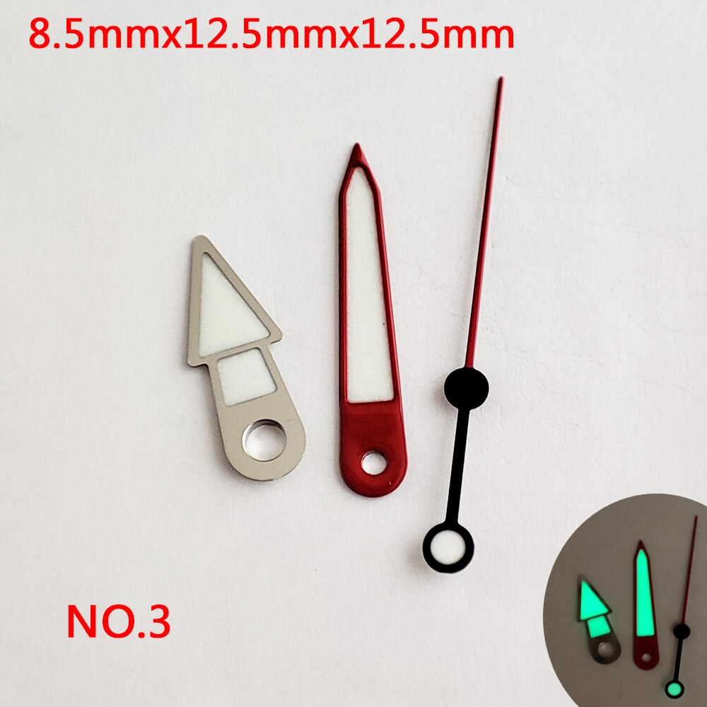 Horloge Accessoires NH35hands Pointer Groene Super Lichtgevende, Horloge Pointer Geschikt Voor NH35, NH36 Beweging: NO.3