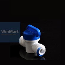 1pc 1/4" Tube tap shut off Ball Valve Quick Fitting Connection Aquarium RO Water Filter Reverse Osmosis System