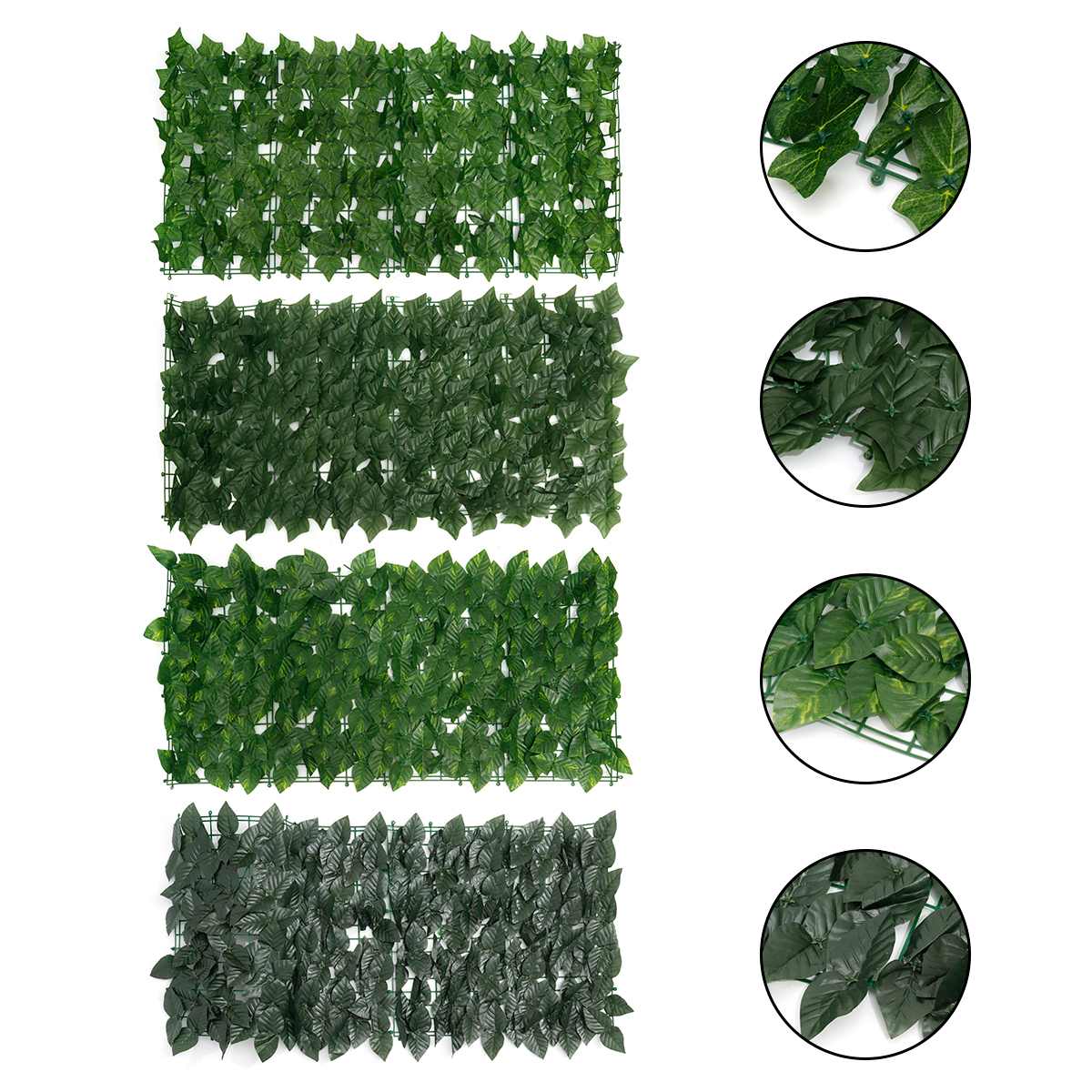 1x0.5M Outdoor Artificial Faux Ivy Leaf Privacy Fence Screen Hedge Garland Plants Decor Panels Garden Arch Wall Jungle
