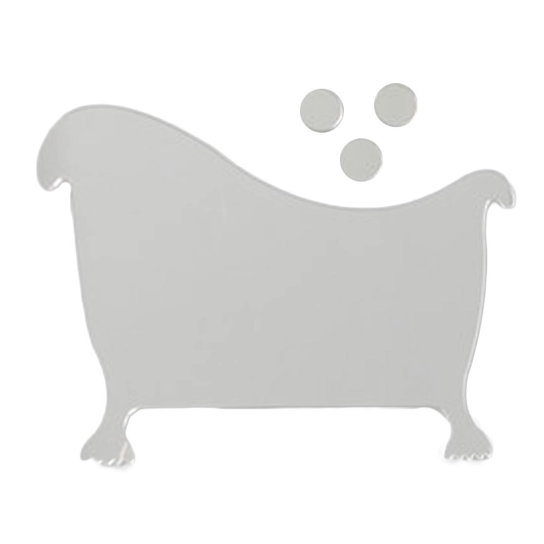 3D Acryl Badkamer Spiegel Stickers Vrouw & Man Wc Teken Spiegel Muursticker Home Hotel Washroom Deur Teken Spiegel Sticker: C Sliver 