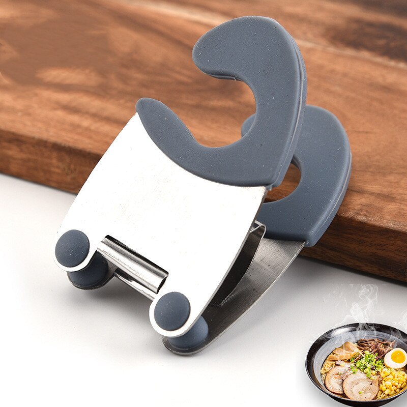 Pinces latérales en acier inoxydable, porte-cuillère Anti-brûlure, Gadgets de cuisine, spatule Portable, porte-cuillère, accessoires de cuisine
