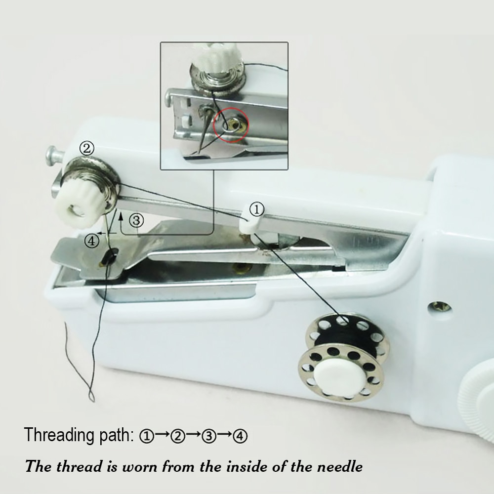 Handheld Sewing Machine Portable Mini Electric Handmake Sewing Tool Stitching Machine Handy Stitch For Fabric Clothing 1pcs