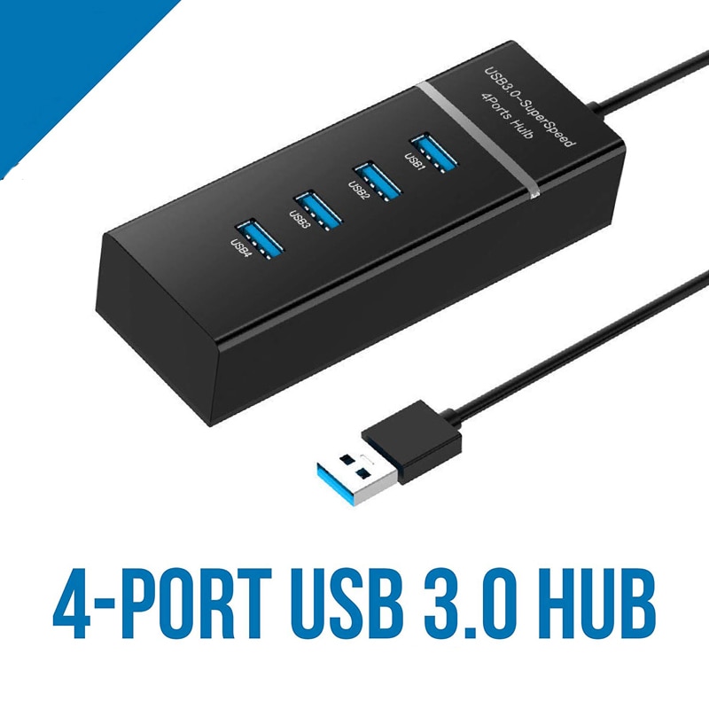 4 Port Usb 3.0 Hub 5Gbps High Speed Multi Usb Splitter 4 Poorten Expander Accessoires Voor Desktop Pc Laptop adapter Usb 3.0 Hub