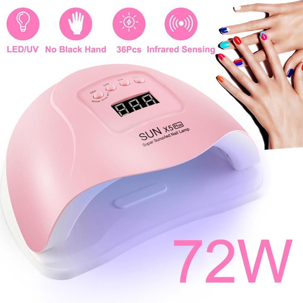 ZON 5X Plus 110W UV Led Lamp Voor Nagels Manicure Gel Polish Sensor Nail Art 36 LED Kralen Elektrische nail Dryer Gel Nail Art Gereedschap